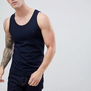 French Connection Plain Men's Tank Size L Cotton